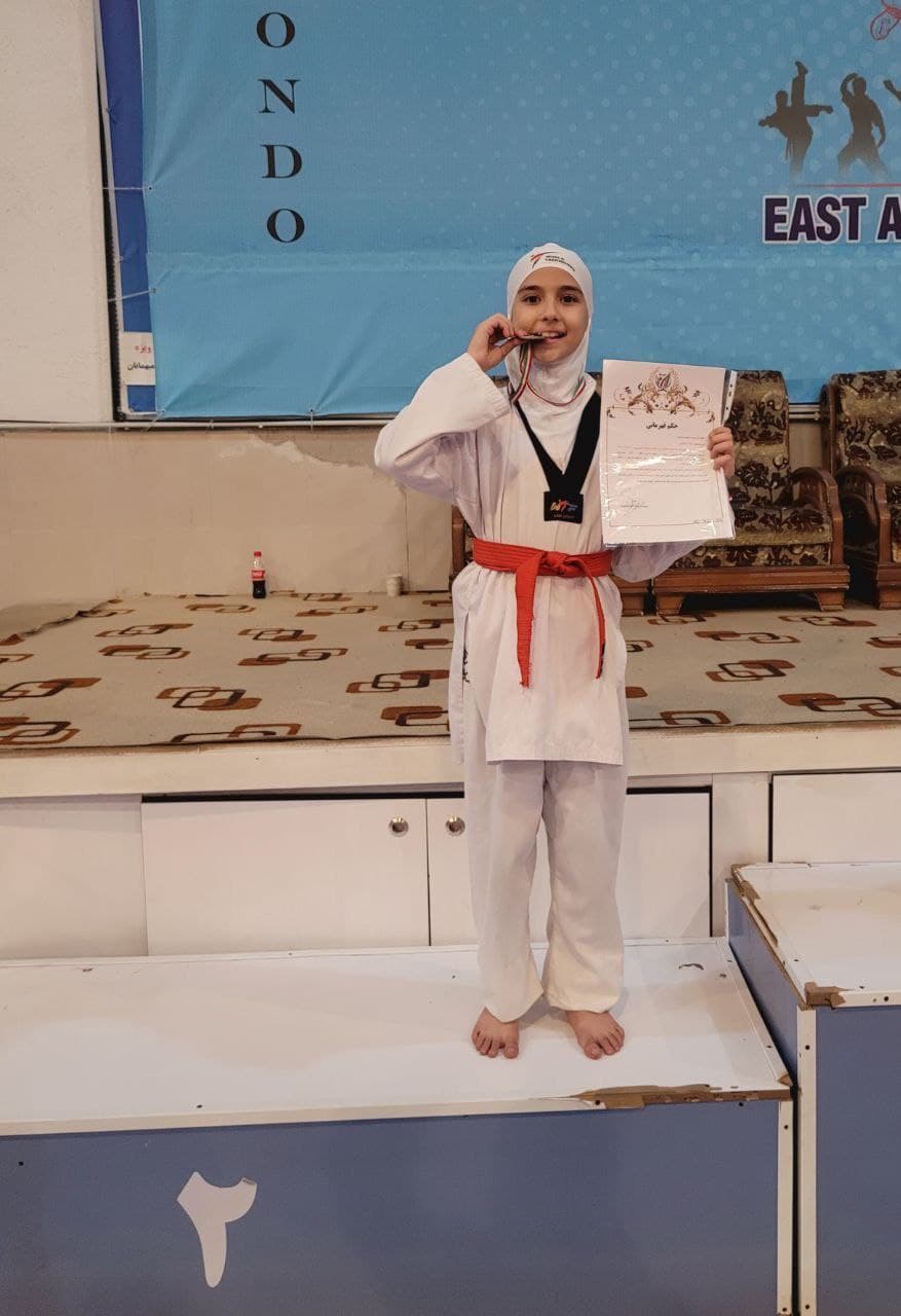 مقام دوم در مسابقات انتخابی خردسالان استان، هلما عبدالهی